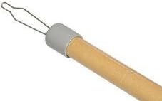 Jumbo Loop Button Hook - Wood Handle 5/8" diameter approx. 8.5" L No Zipper Pull Model