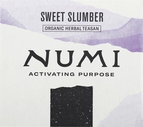 Numi Organic Sweet Slumber Tea with Chamomile, Valerian Root & Lavender, 16 Count Box of Tea Bags Herbal Teasan (Pack of 2)
