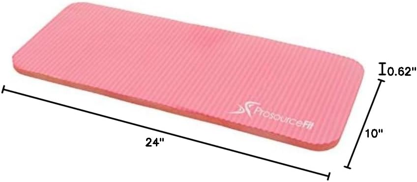 ProsourceFit Extra Thick Yoga Knee Pad and Elbow Cushion 15mm (5/8”) Fits Standard Mats for Pain Free Joints in Yoga, Pilates, Floor Workouts