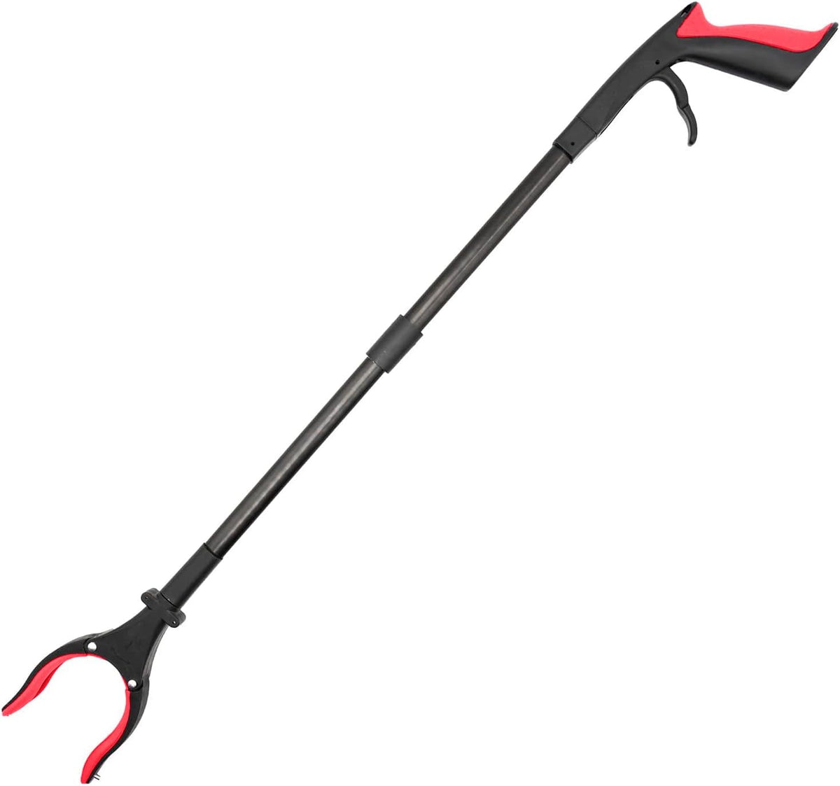 Grabber Reacher Tool 32" Aluminum Magnetic Claw with LED Light, Reacher Grabber Pickup Tool, Foldable Gripper Grabbers for Elderly Grab it Reaching Tool, Trash Grabbers Pickers, Red, By Luxet 2-Pack