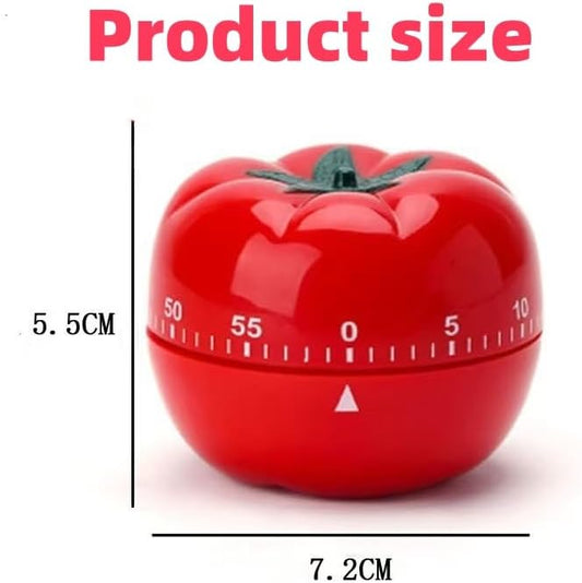 Mechanical Kitchen Timer, Red, 60 Min Countdown | Loud Alarm for Cooking, Easy to Use, Battery-Free