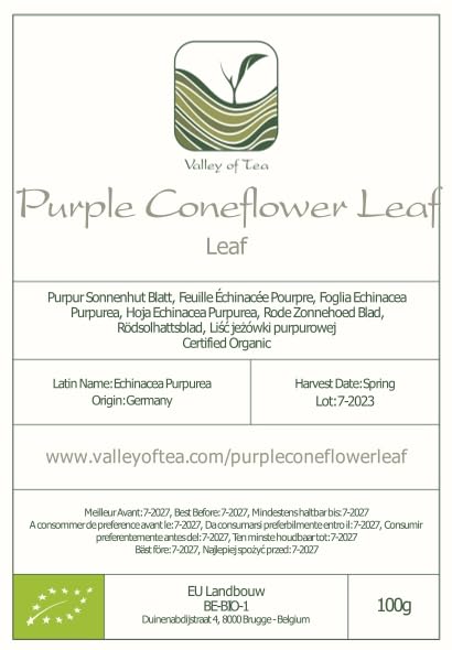 Echinacea Tea Loose Leaf - Whole Dried Purple Coneflower Herb Whole dried leaves from the purple coneflower plant steeped into a bold earthy tea enjoyed traditionally by herb lovers