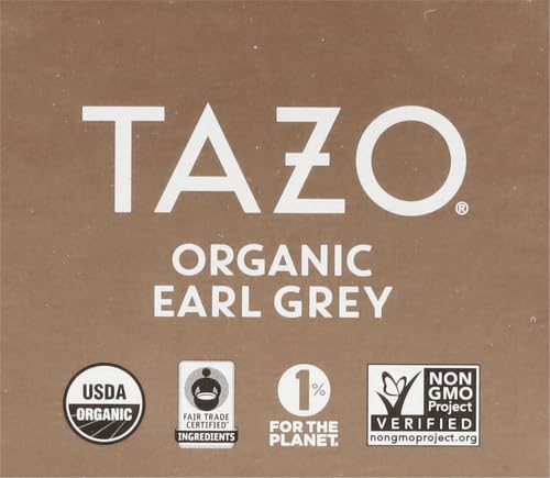 TAZO Organic Earl Grey Tea Bags, Black tea with Caffeine, 16 Tea_Bags (Pack of 2)