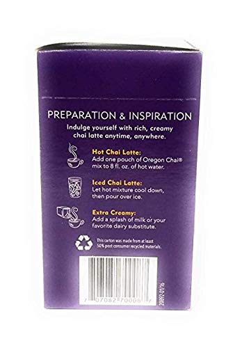 Oregon Chai Original Chai Tea Latte Mix 3 Pack (3 pack, 8 count each) -On the Go Instant Chai Tea Latte Mix - 3 Pack Oregon Chai Tea Mix ( 24 packets)