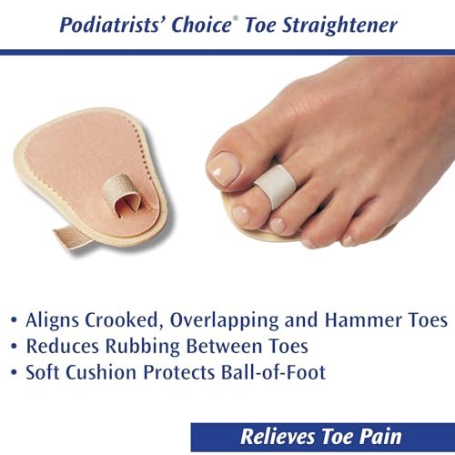 Pedifix Double-Toe Straightener – Gentle Toe Alignment Support for Hammer Toes, Crooked or Overlapping Toes – One Size Fits Most