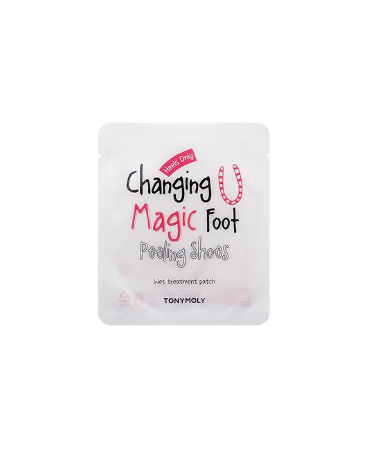TONYMOLY Changing U Magic Foot Peeling Shoes – Exfoliating Foot Mask with AHA & Watermelon Extract for Dry, Cracked Heels & Callus Removal, Baby Soft Feet Spa Treatment, 1 Pair