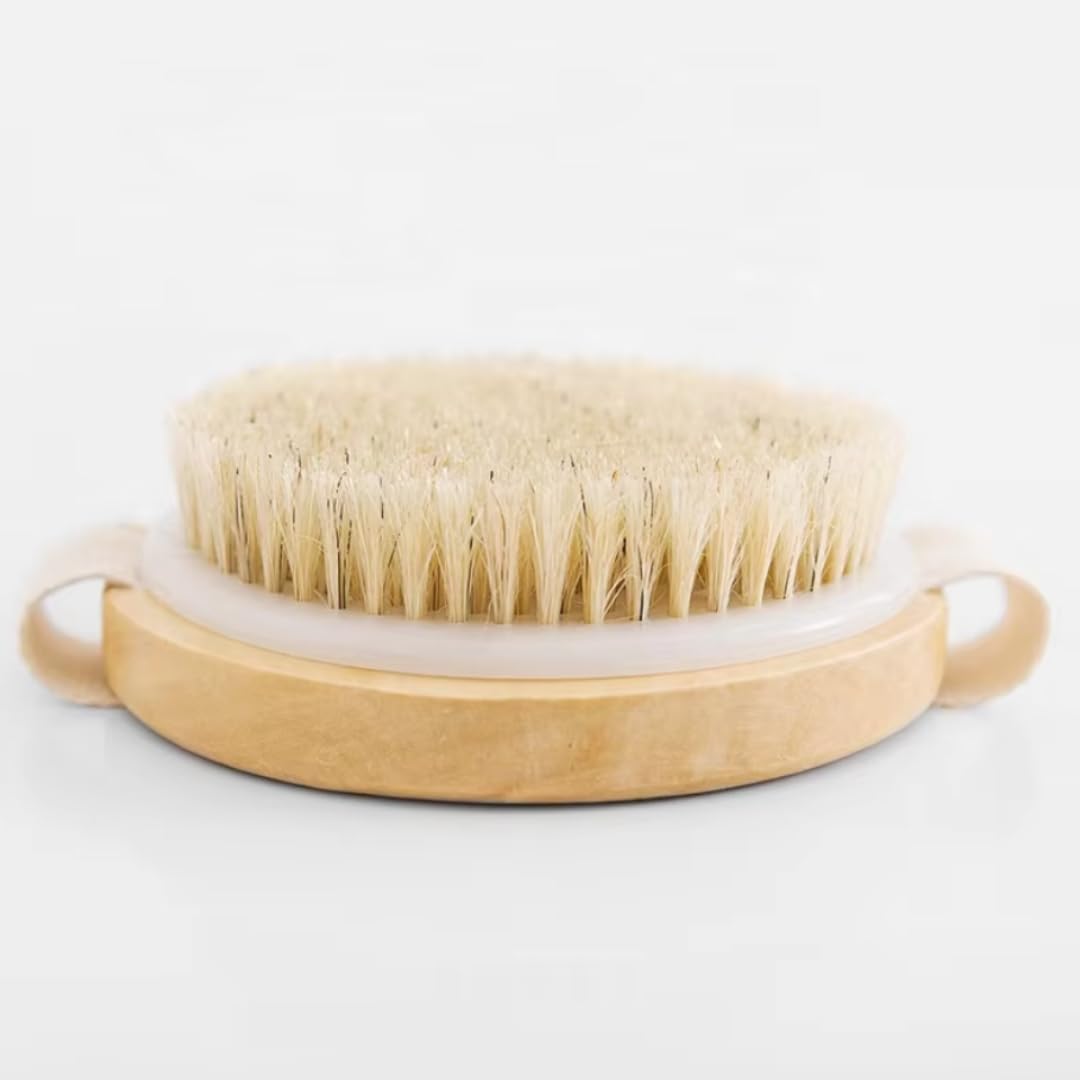 Dry Body Brush – Eco-Friendly Natural Bristles for Gentle Exfoliation, Skin Renewal, Improved Circulation & Lymphatic Support – Perfect Detox & Spa Self-Care Accessory