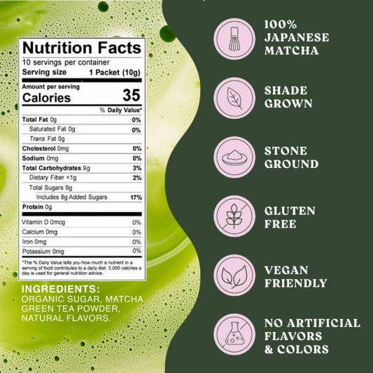 Harmony Premium Japanese Lavender Matcha Tea, 10 Sticks