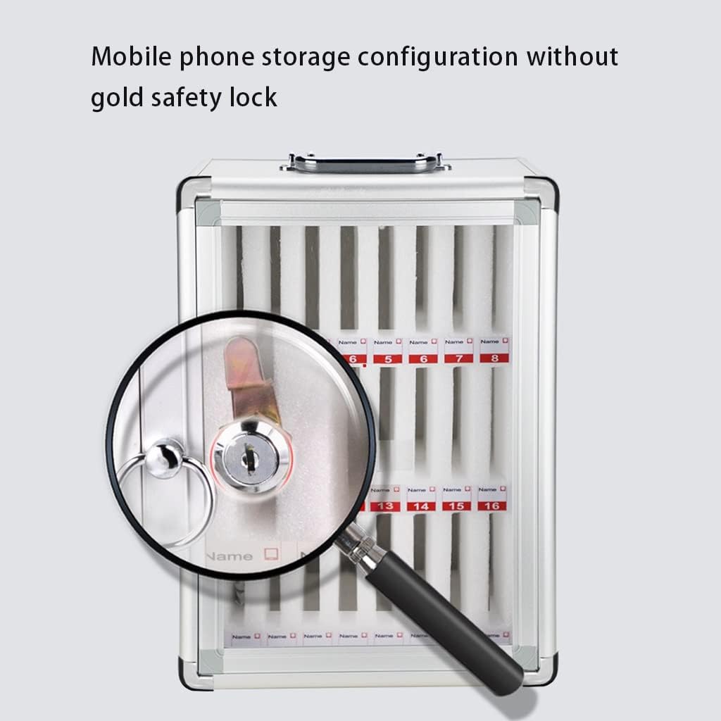 Mobile Phone Charging Stations Mobile Phone Storage Cabinet 6/12/24/36/48/60 Slots Convenient Design Mobile Phone Wall Mount Porta Phone Holder (Silver 36)