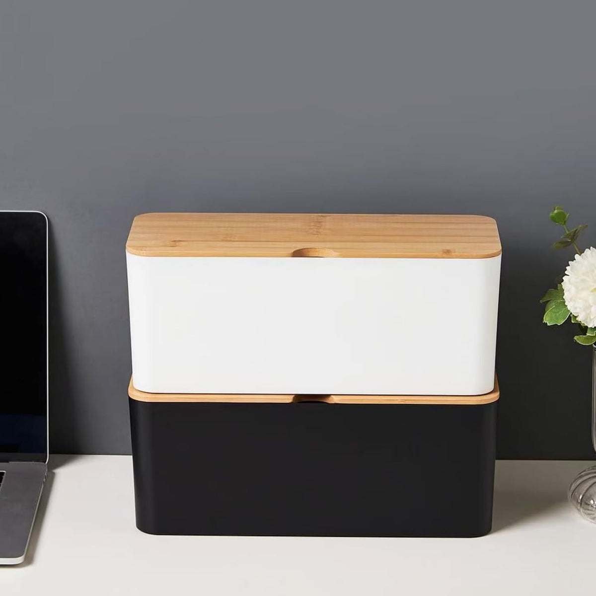 Cable Management Box Wire Organizer for Power Strip Hiding