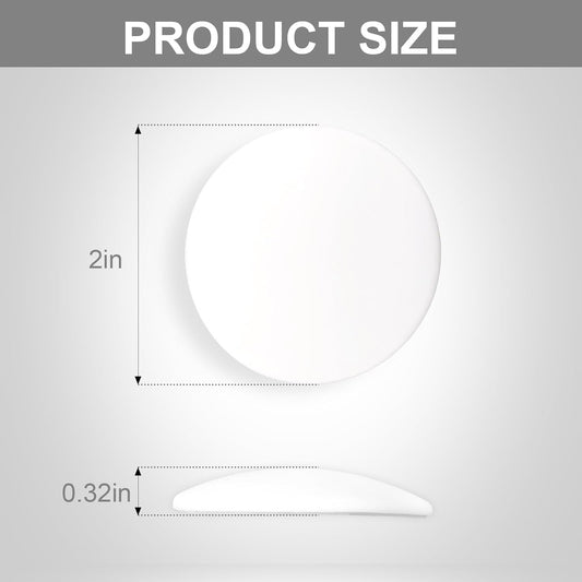 8 Pack 2" Door Stoppers for Wall, White Door Knob Wall Protectors
