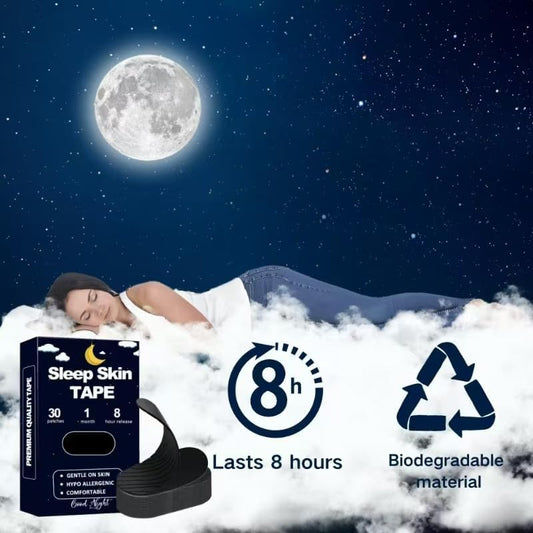 Black Mouth Tape for Sleeping (90 Pack) – Hypoallergenic Cotton Adhesive – Latex-Free, Pain-Free Removal & Gentle on Skin – Premium Quality Strips