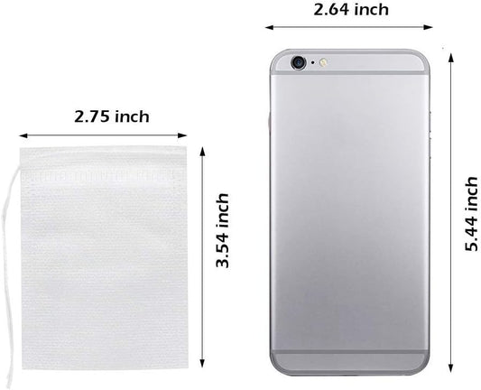 400 Pcs Tea Filter Bags Empty Tea Bags Drawstring Seal Tea Infusers Bag for Loose Leaf Tea