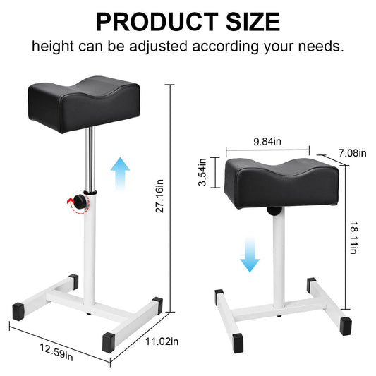 FLOLXNB Pedicure Manicure Footrest, Foot Massage Manicure Nail Beauty Stool Stand, Adjustable Height Footstool for Home Beauty Salon Spa Tattoo (Pink)