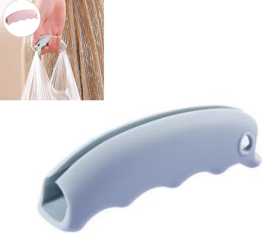 6 Pack Shopping Bag Holder T-Shirt Handle Bag Silicone Grip Portable Carrier for Carrying Plastic Grocery Bags Labor-Saving Tool to Protect Your Hands, PLO0025