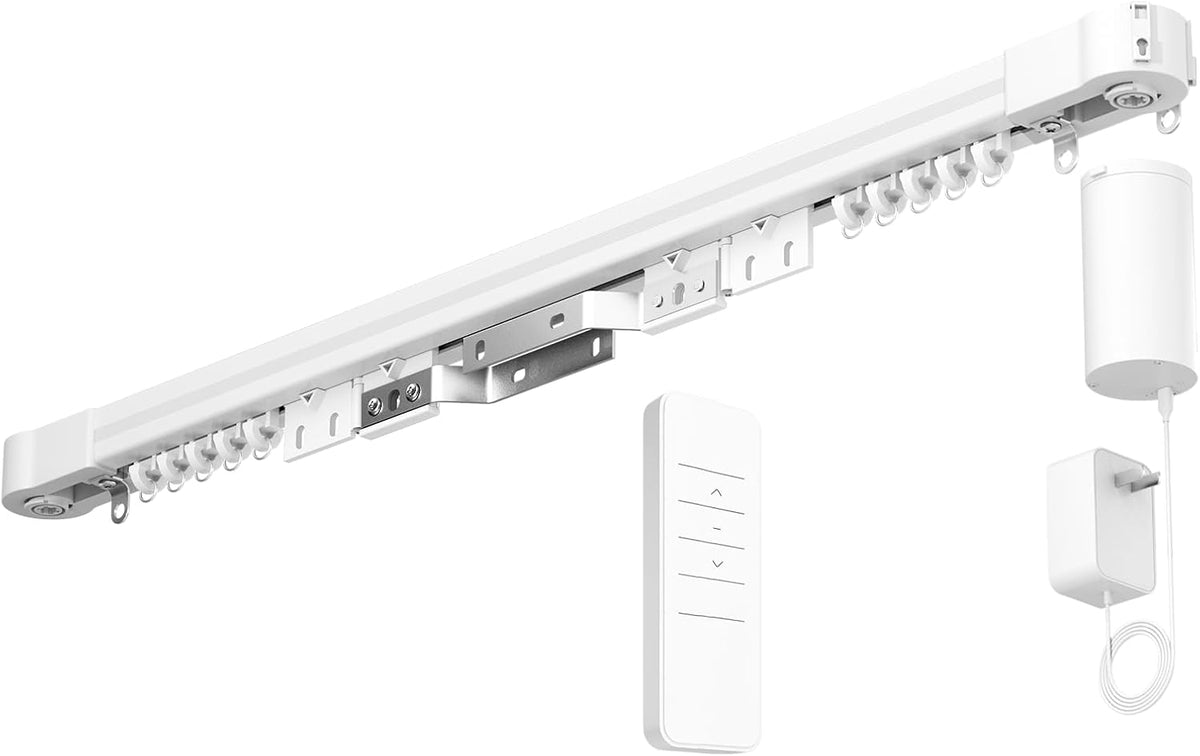 Smart Mini40 Motorised Curtain System, 60kg Load Capacity, Remote Control, Voice and App Compatible (2.2M)