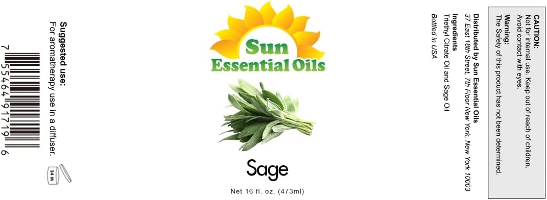 Sun Essential Oil - Lavender Essential Oil 16 oz (473 ml) for Diffuser, Humidifier, Skin, Aromatherapy Massage, Scented for Soap & Candle Making at Home, Calming Aroma for Sleep