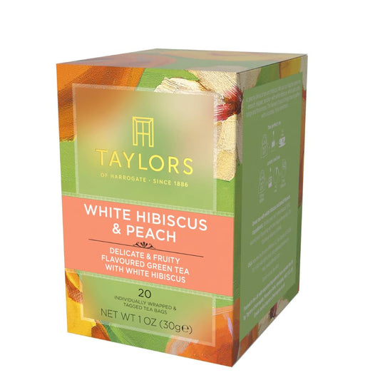 Taylors of Harrogate White Hibiscus & Peach Tea Bags, 20ct (Pack of 1)