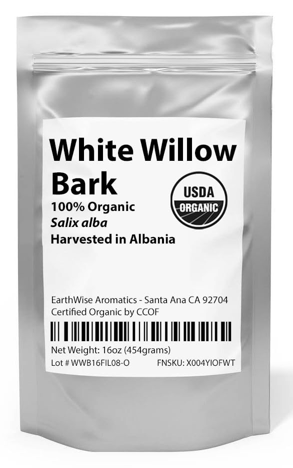 Organic White Willow Bark - 1lb (16oz) - Herbal Tea - 100% USDA Organic - EarthWise Aromatics