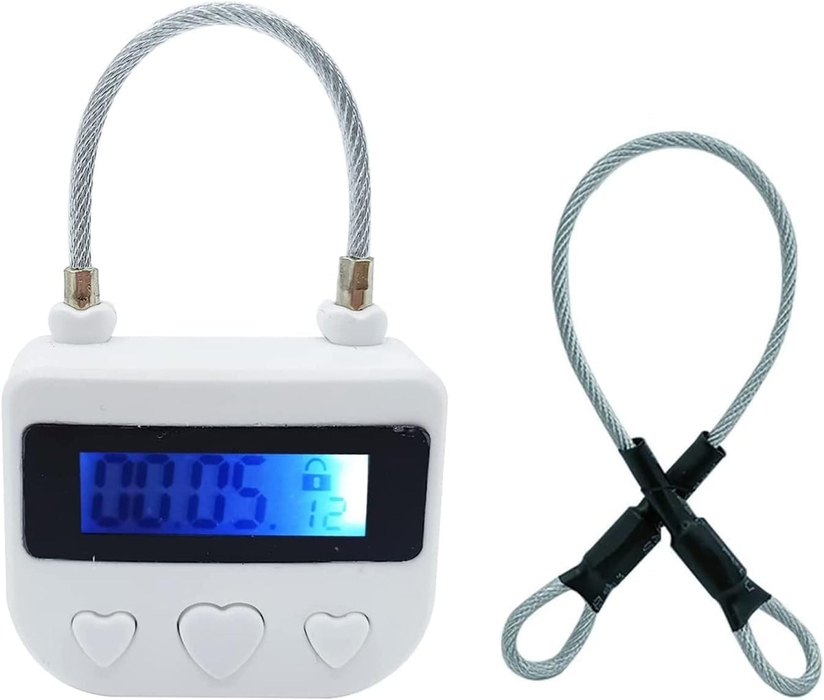 Electronic Time Padlock 99 Hours Max Timing with Electronic LCD Timed Display - USB Rechargeable (Black)