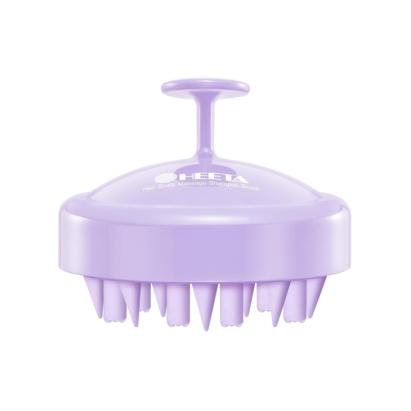 HEETA Hair Scalp Massager for Hair Growth, Shampoo Brush, Scalp Scrubber Exfoliator with Soft Silicone Bristles for Dandruff Removal to Relieve Stress, Wet Dry Use Updated Material, Beige