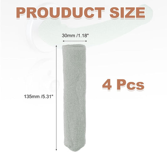 PATIKIL Door Handle Cover, Extended Knitted Door Knob Covers Protector Knob Handle Cover Elasticity Anti-Scald for Heat Winter Summer Hot Cold Home Offices Furniture, Light Gray