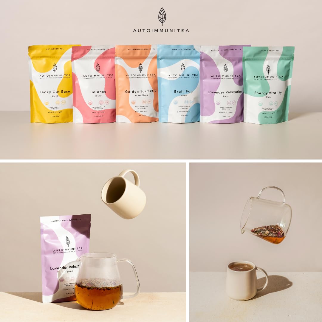 Organic Lavender Tea Loose Leaf Tea Bags – Sleep Tea, Passion Flower Tea, Calming Tea, Nighttime Tea, Relaxing Tea, Tulsi, Stress Tea, Caffeine Free AIP Bedtime Herbal Blend