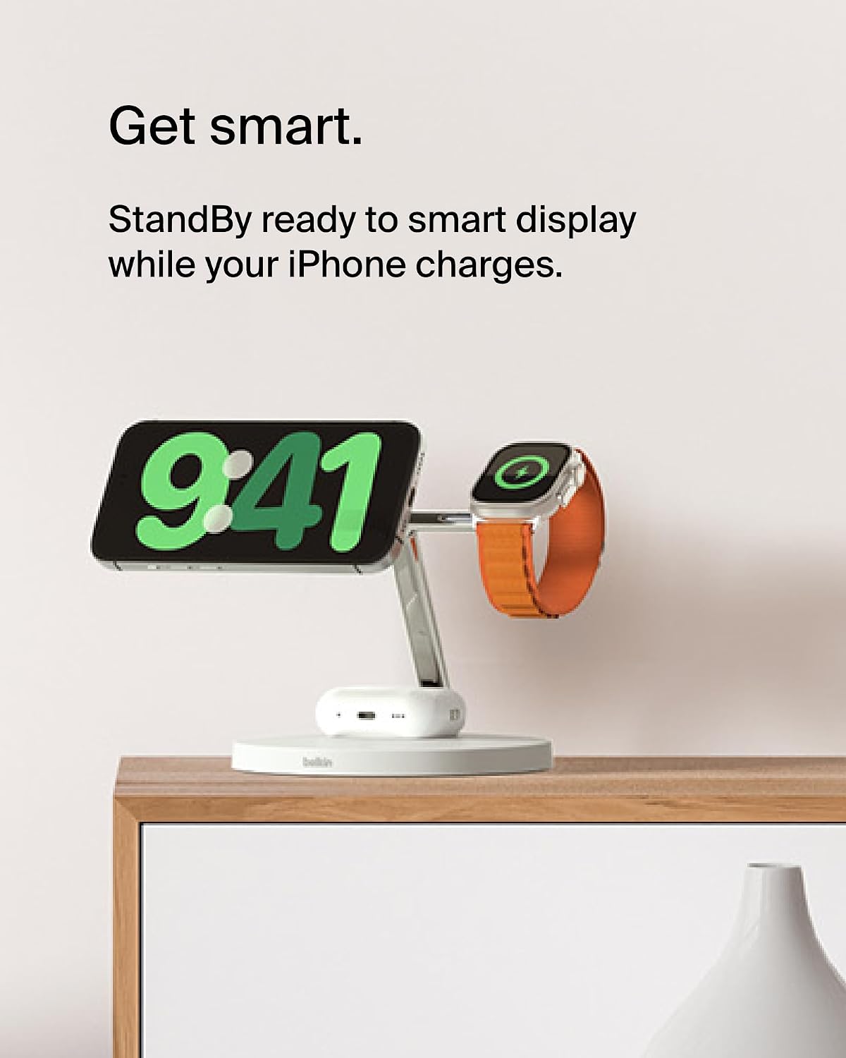 Belkin Qi2 15W Wireless Charging Station, 3 in 1 iPhone Charger