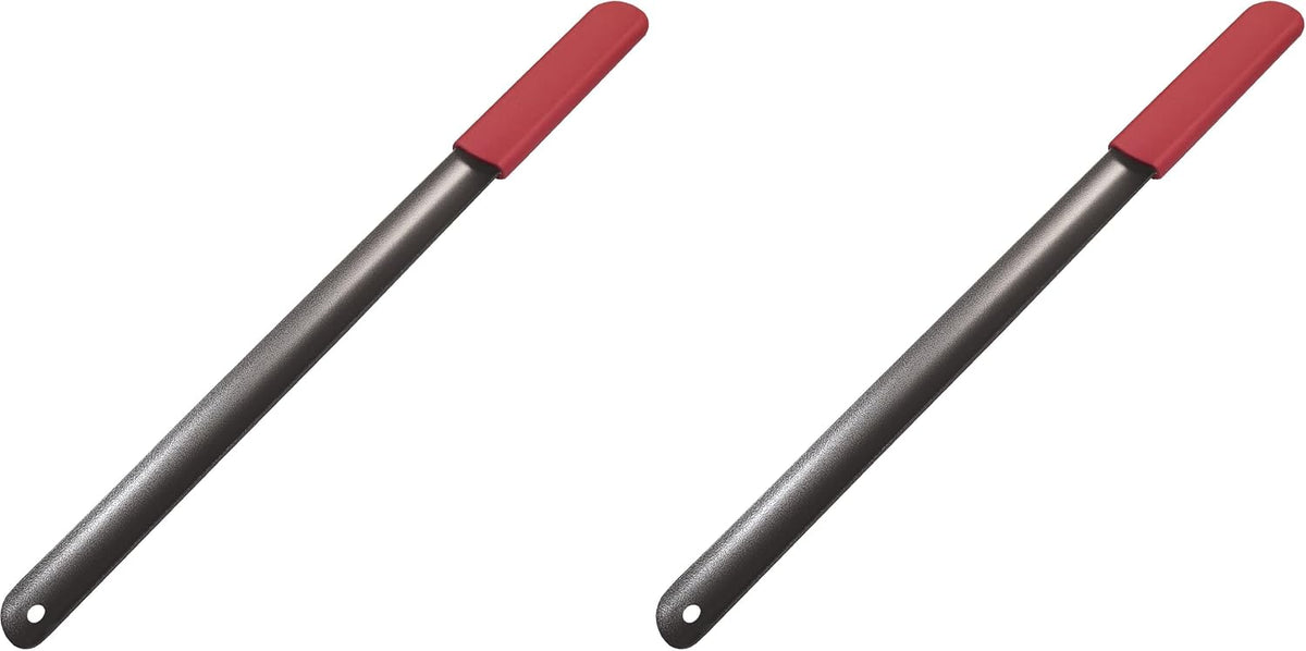Rehabilitation Advantage Red Grip Handle Powder Coated Steel Shoehorn, 18 Inch