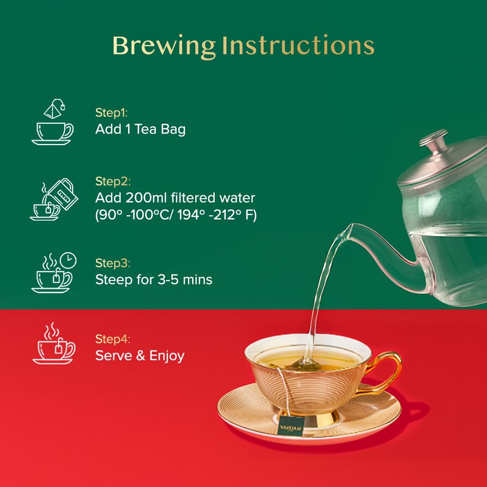 VAHDAM, Limited Edition Christmas Tea Gift Set | 45 Tea Bags, 9 Flavors - Holiday Gift Box | Christmas Presents For Women, Men & Adults, Christmas Gift Set