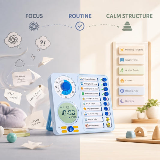Herloreen Visual Timer for ADHD, Chore Chart & Task Planner for Kids,Adults