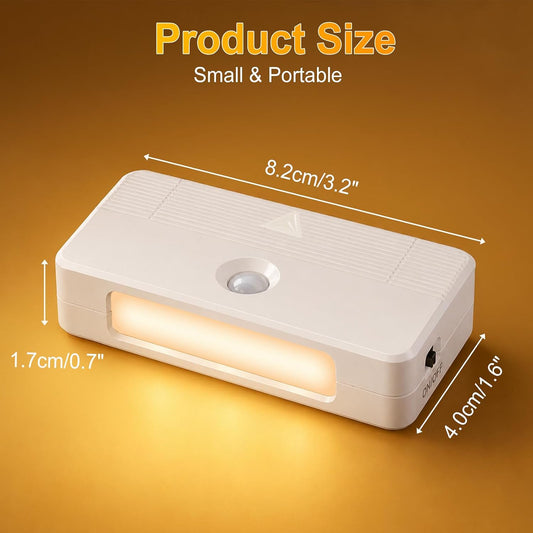 Motion Sensor Stair Lights Indoor 4 Pack, Wireless PIR Step Lights