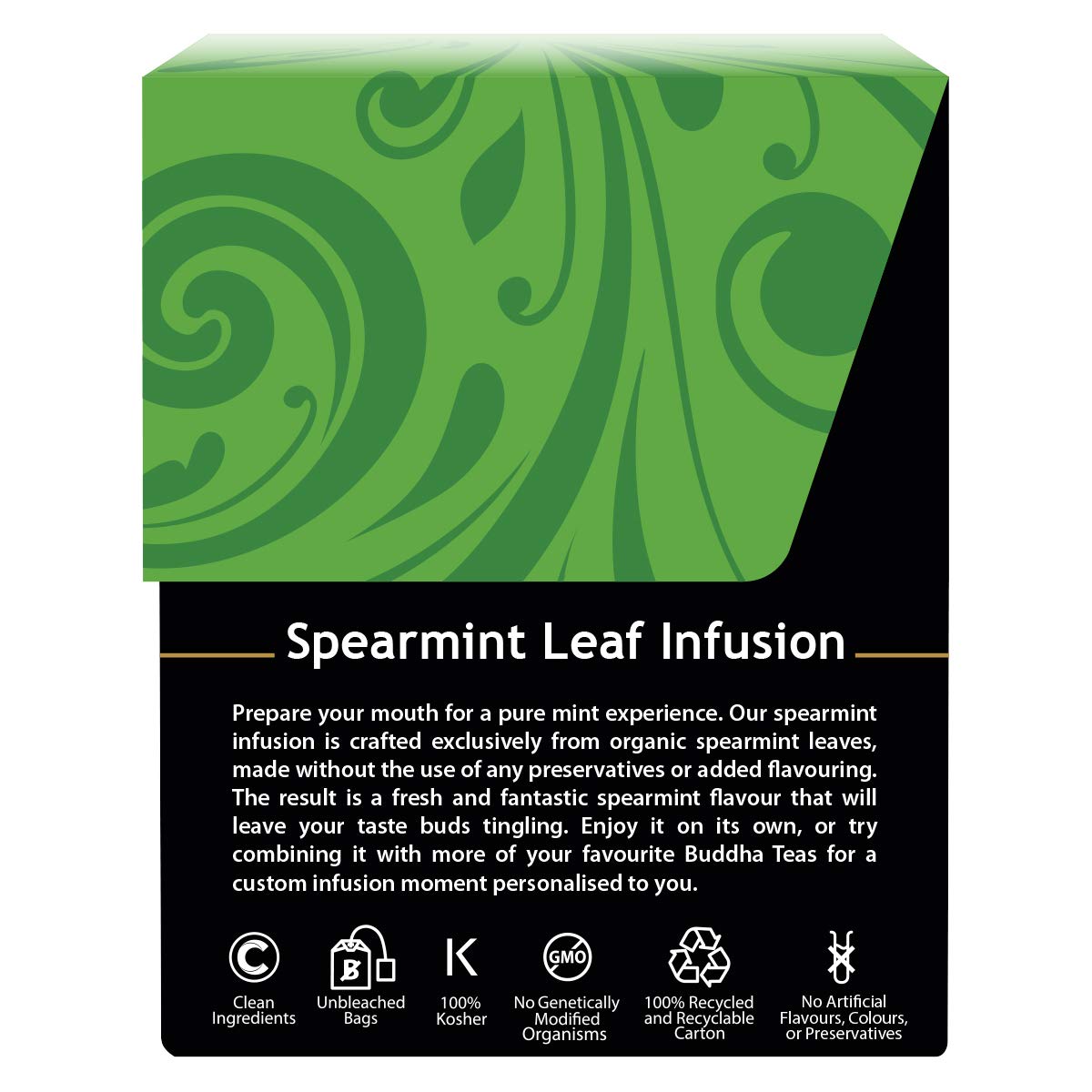 Buddha Teas Organic Spearmint Tea - Herbal Tea, Caffeine Free