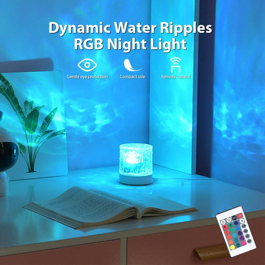 Vcwtty Cubic Ocean Wave Projector, 16 Colors Aurora, Remote