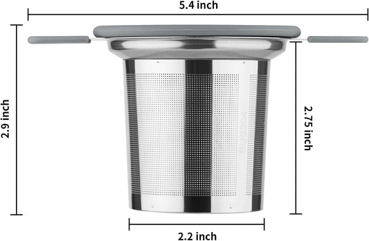 Ohtomber Stainless Steel Fine Mesh Tea Infuser for Loose Leaf Tea