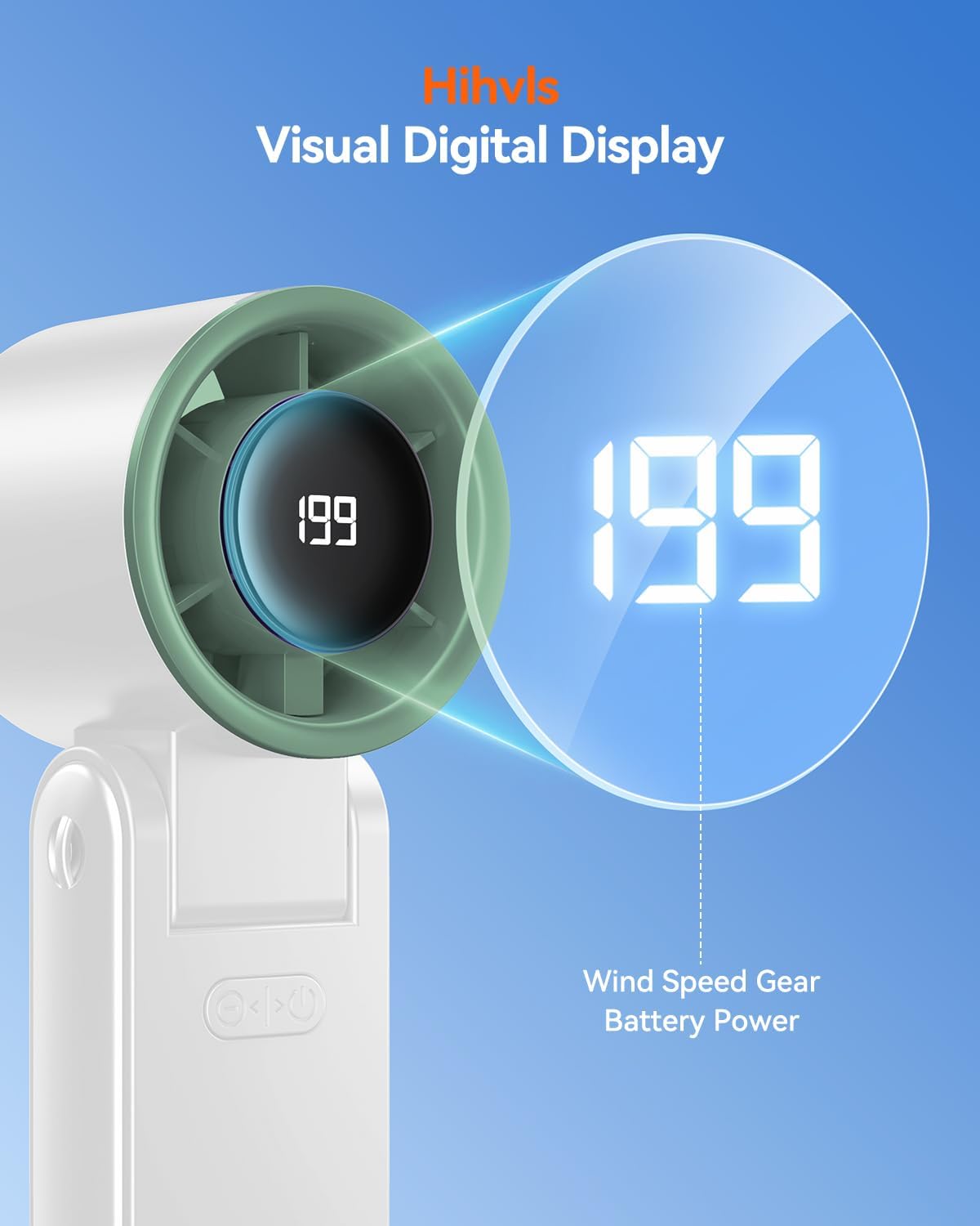 Portable Handheld Turbo Fan, 199 Gear Speed, 24 Hs Cooling Time, 5500mAh Rechargeable Mini Personal Hand Fan, Foldable Design, Travel Essentials, Beach Vacation, Gifts for Women, Men,Grey Purple