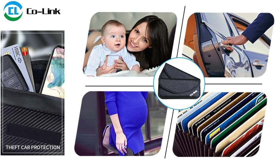 Co-link Cell Phone Anti-tracking Anti-spying GPS Rfid Signal Blocker Pouch Case Bag Handset Function Bag (Black)