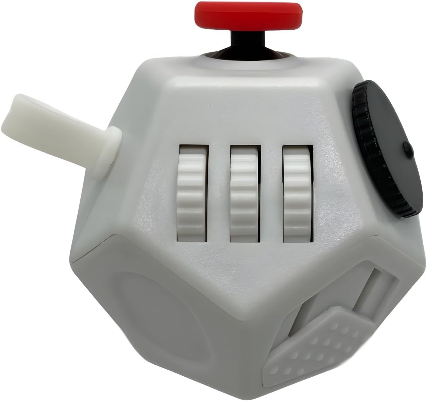 Small Fidget Toys Cube, Small Fidget Toy - 12 Sides Decompression Cube Anti Anxiety and Relief Stress Improve Focus Creative Unique Fidget Toy for Kids and Adults, with Carry Case(Black E1)
