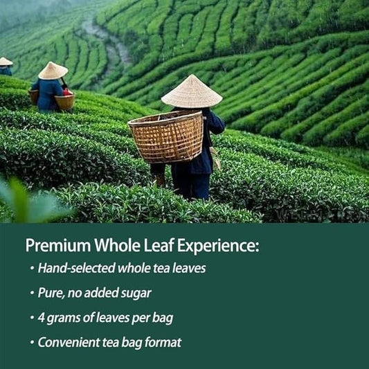 pipitea Organic Oolong Tea Bags - Whole Leaf, (20 bags) 4g Selected Tea Leaves - Helps lower cortisol levels, relieve stress, promote digestion and metabolism, vegan, non-GMOPerfect for Hot & Iced(A)
