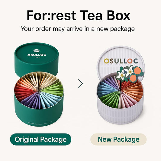 OSULLOC Premium Tea Collection (40 count, 10 flavors x 4 ea), Self Care Sampler Gift Box Variety Pack, Premium Organic Pure & Blended Tea from Jeju