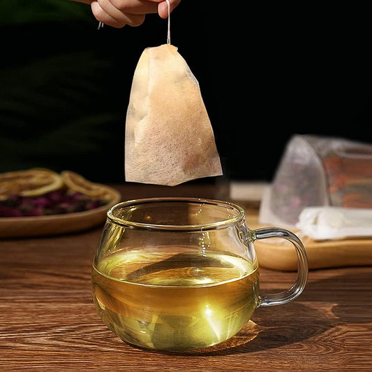 Empty Tea Bags - 300 Pcs Disposable Drawstring Unbleached Filter Bags for Loose Leaf Tea and Coffee (3.54 x 2.75 inch)