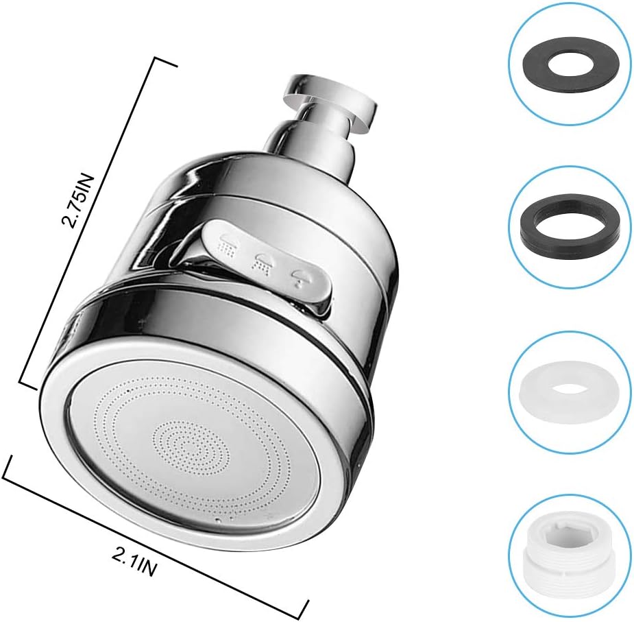 Faucet Sprayer Attachment, Rotate Swivel Water Saving Tap Aerator