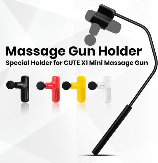HEYCHY Super Mini Massage Gun Deep Tissue, Handheld Muscle Massager with 4 Heads, Percussion Travel Size Massager Gun FSA Eligible for Men Women Back Relief, Quiet for Home, Gym, Office, HSA, Black