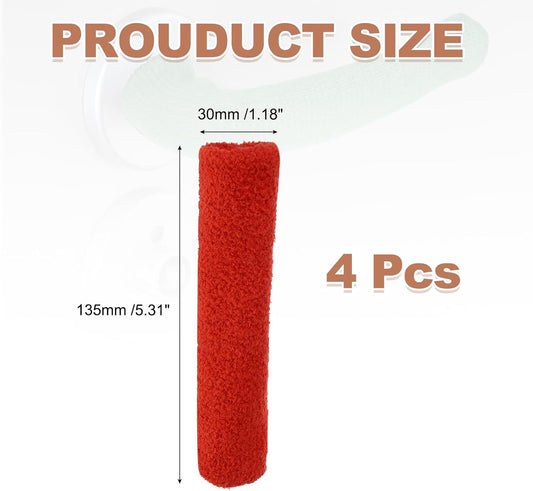 PATIKIL Door Handle Cover, Knitted Door Knob Covers Protector Knob Handle Cover Elasticity Anti-Scald for Heat Winter Summer Hot Cold Home Offices Furniture, Red