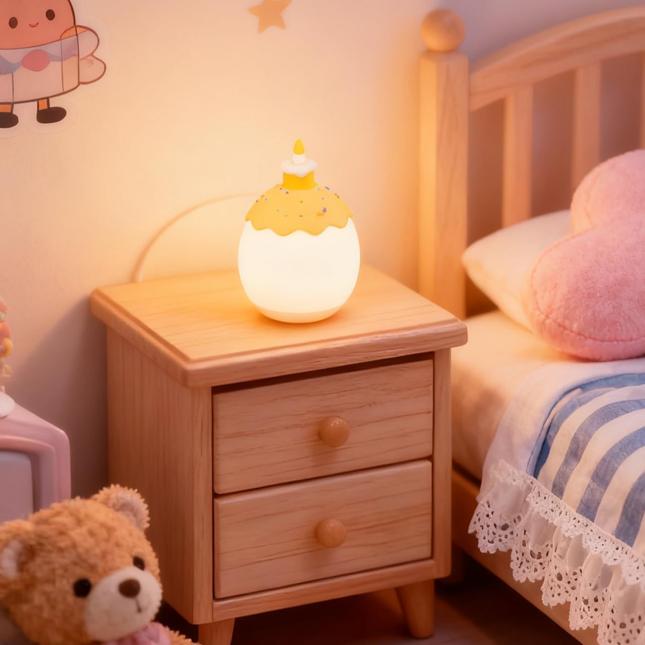 Night Light for Kids,Egg Night Light for Baby Nursery, 3-Level Dimming &30-Min Timer Portable Nursery Night Lamp forBaby Nursery & Kids Bedroom,BPA Free, Eye Caring, Soft