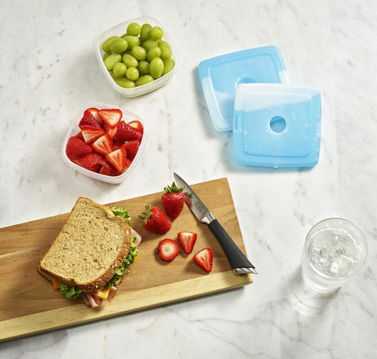 Fit + Fresh Cool Coolers Slim, Reusable Ice Packs for Lunch Bags, Beach Bags, Coolers, and More, Set of 4, Multicolored