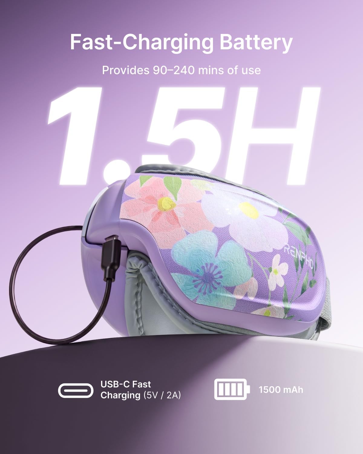 RENPHO Eyeris 3 Eye Massager with Heat and Cooling, Massaging Eye Mask