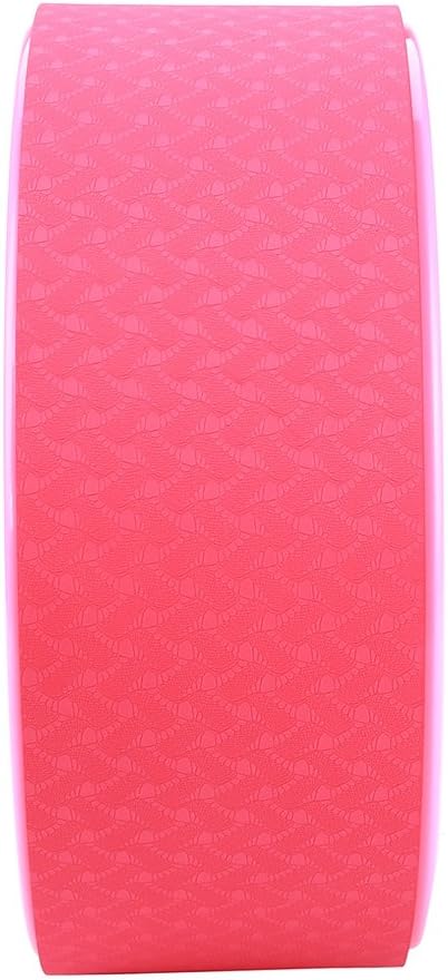 Yoga Wheel,Yoga Stretch Bend Balance Wheel Circle for Health Fitness Slimming Exercise,Back Wheel, Pink (粉色)