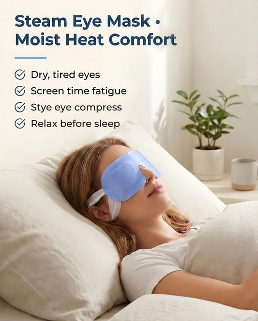 16 Pack Steam Eye Mask for Dry Eyes: Self-Heating Warm Compress for Stye Relief & Digital Eye Strain, FSA&HSA Eligible, Travel & Spa Essential, Disposable, No Microwave, Self-Care Gift, Unscented
