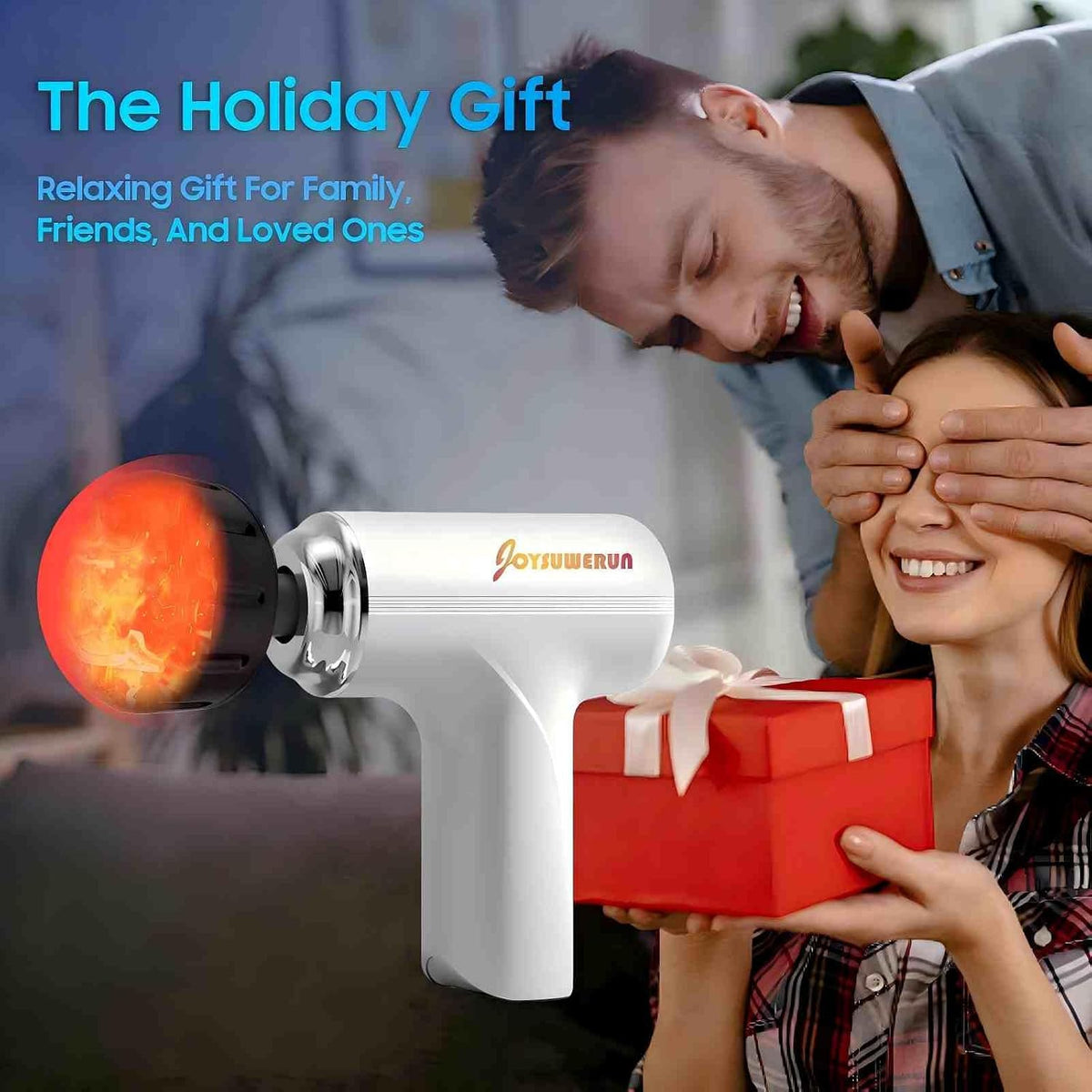 Massage Gun with Heat, Powerful Warming Massage, Home & Travel,White